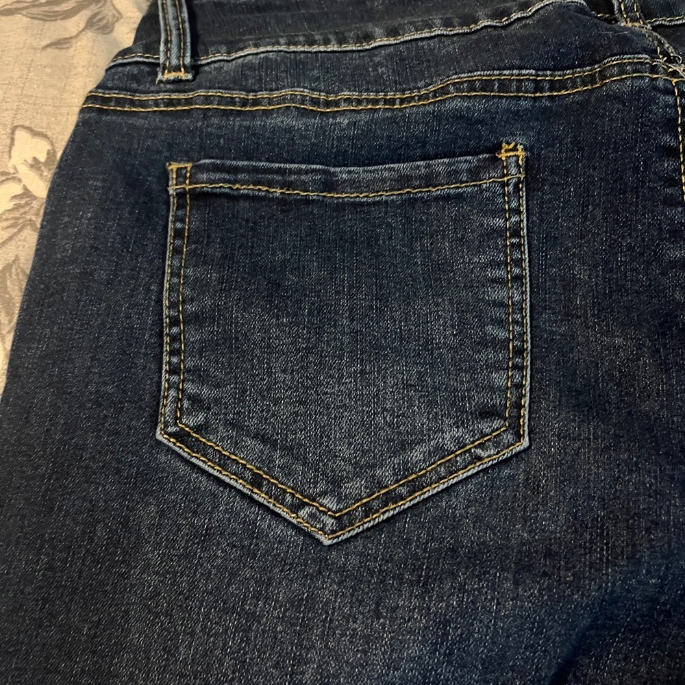 Size 14 one 5 one Dark Blue Distressed Boyfriend Jeans - Picture 8 of 8